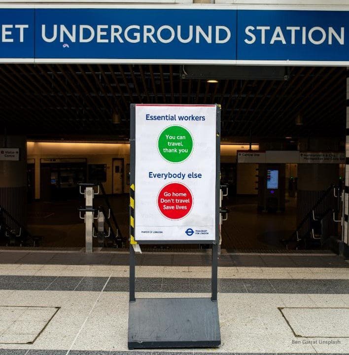 London underground in lockdown London in lockdown