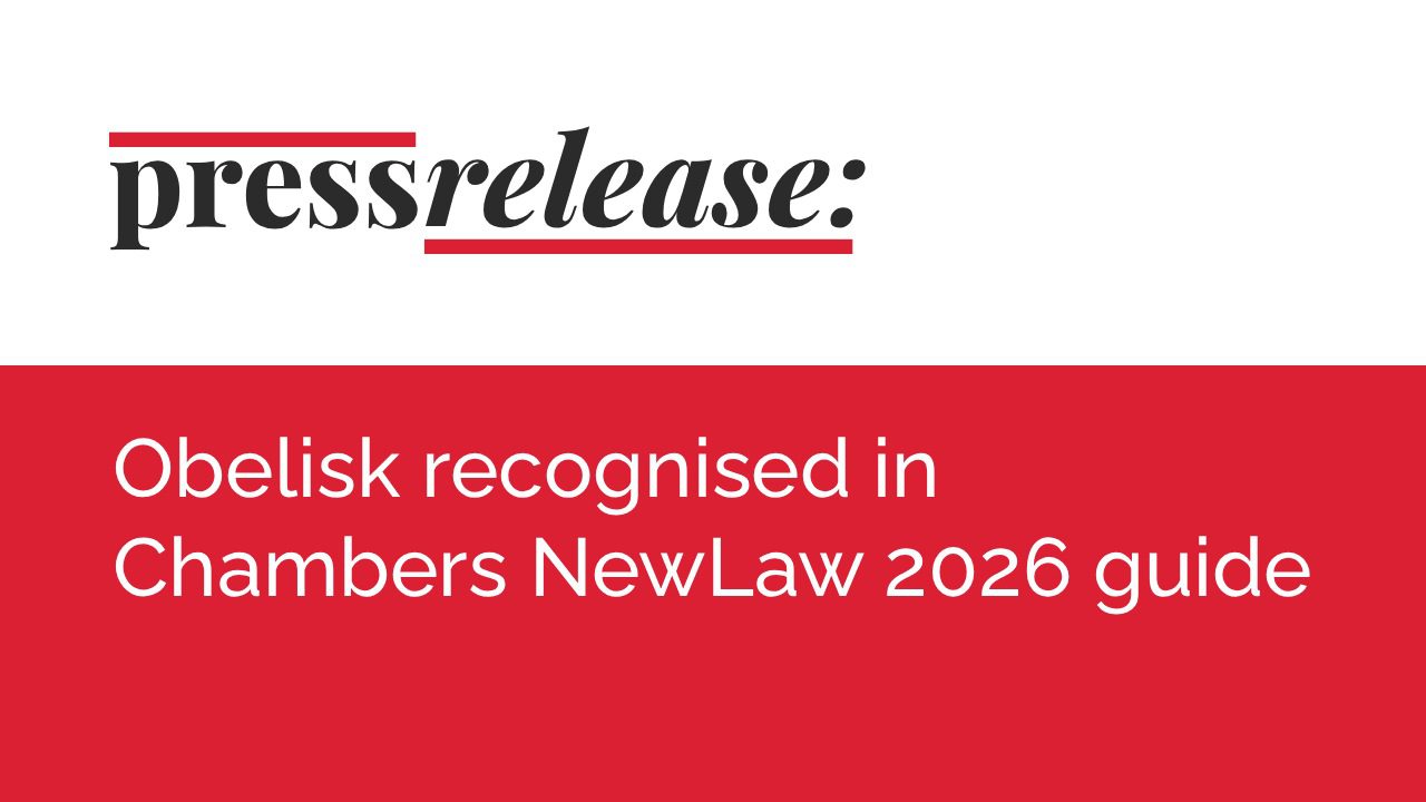Obelisk recognised in Chambers NewLaw 2026 guide