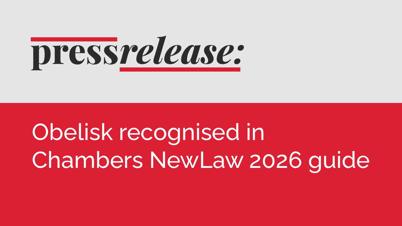 Obelisk recognised in Chambers NewLaw 2026 guide