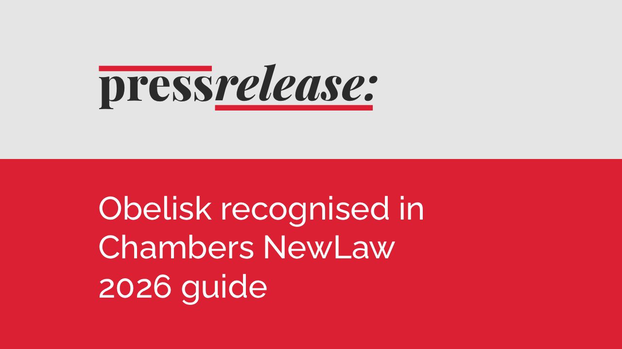 Obelisk recognised in Chambers NewLaw 2026 guide